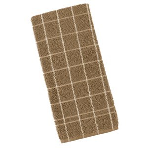 Imagen de Repasador 100% algodón, 45x70cm, 320g, diseño cuadrillé, marrón, Berlina by Teka