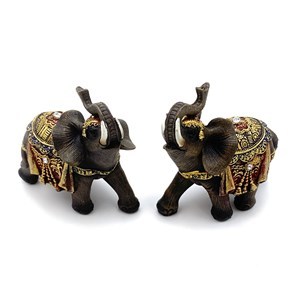 Imagen de Adorno de resina elefante, gris, en caja