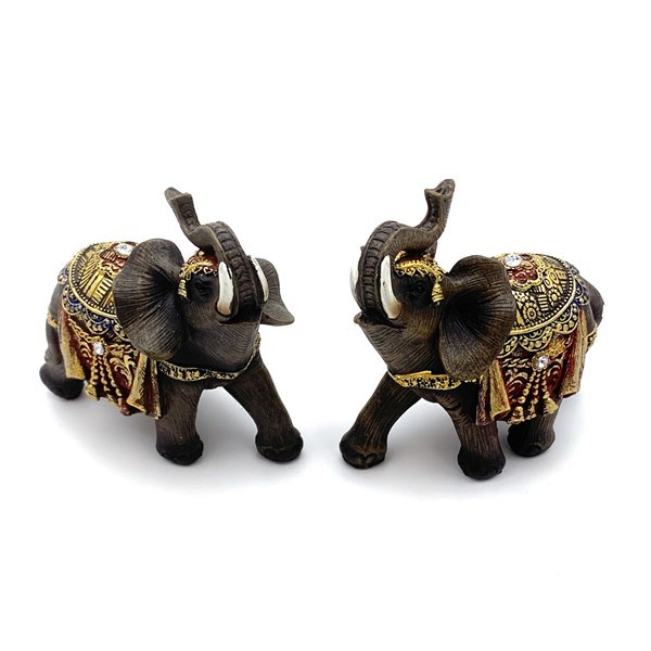 Imagen de Adorno de resina elefante, gris, en caja