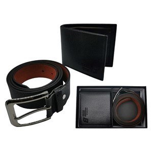 Imagen de Billetera de caballero de PU, con cinturón en caja, 2 colores