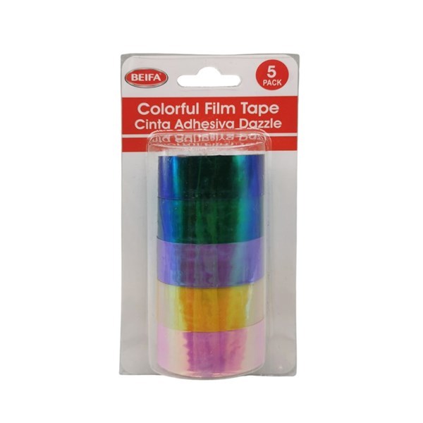 Imagen de Cinta adhesiva decorativa, con brillo, 15mmx2m, en cartón BEIFA