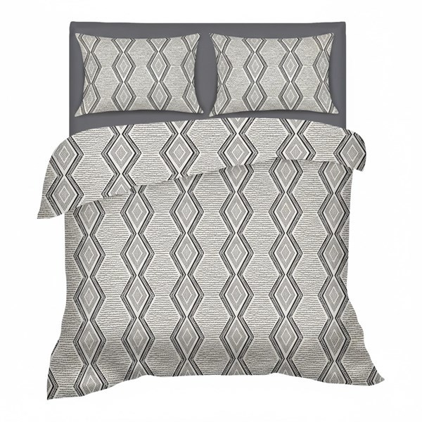 Imagen de Sábanas 2 plazas Berlina by Teka, con diseño, 138x188x30 200x220 50x70cm, set de 3 piezas 100% algodón, 120 hilos, en sobre de PVC