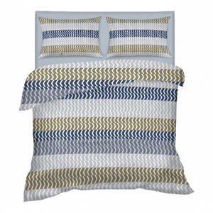 Imagen de Sábanas 2 plazas Berlina by Teka, con diseño, 138x188x30 200x220 50x70cm, set de 3 piezas 100% algodón, 120 hilos, en sobre de PVC