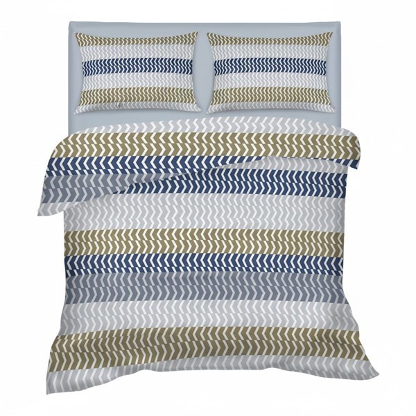 Imagen de Sábanas 2 plazas Berlina by Teka, con diseño, 138x188x30 200x220 50x70cm, set de 3 piezas 100% algodón, 120 hilos, en sobre de PVC