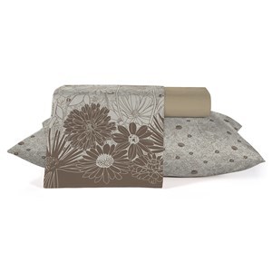 Imagen de Sábanas Queen size Berlina by Teka, con diseño, 158x198x30 240x250 50x70cm, set de 3 piezas 100% algodón, 120 hilos, en sobre de PVC