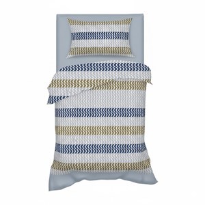 Imagen de Sábanas 1 plaza Berlina by Teka, con diseño, 88x188x30 140x220 50x70cm, set de 3 piezas 100% algodón, 120 hilos, en sobre de PVC