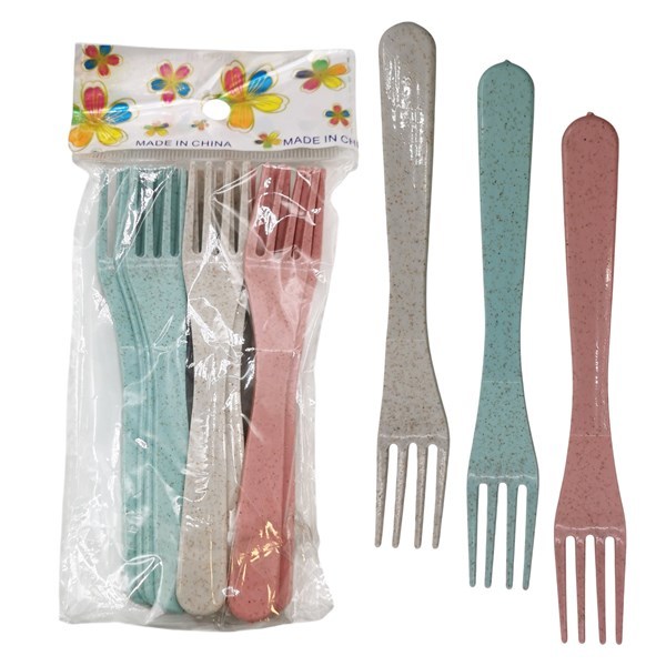 Imagen de Tenedor de plástico, x12, varios colores