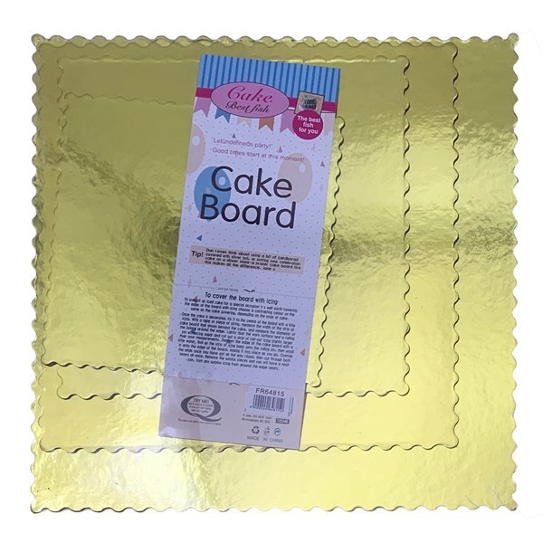 Imagen de Base para tortas cuadradas de cartón, 3 tamaños distintos