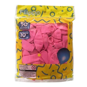 Imagen de Globo 10" FILIPPO rosado oscuro, bolsa x50