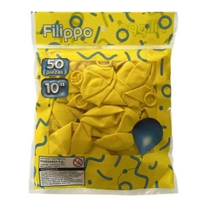 Imagen de Globo 10" FILIPPO amarillo, bolsa x50