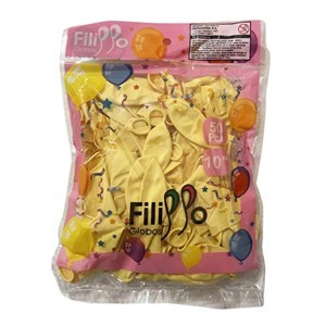 Imagen de Globo 10" x 50 Filippo pastel amarillo