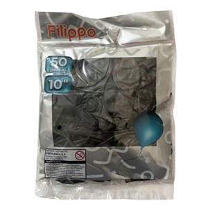 Imagen de Globo 10" x50 FILIPPO cromado negro