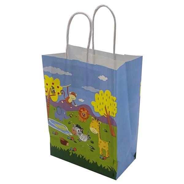 Imagen de Bolsa de regalo infantil chica, varios diseños, PACK x12, varios diseños animales