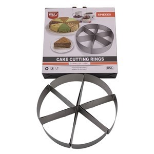Imagen de Cortante de metal para porcionar tortas, 6 divisiones, en caja
