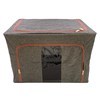 Imagen de Caja organizadora de TNT plegable con visor superior, estructura de metal, 2 cierres, en bolsa, varios colores