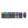 Imagen de Teclado con cable y mouse, retroiluminado, varios colores, AN-350 IMICE, en caja