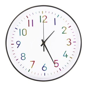 Imagen de Reloj de pared, 29cm de diámetro, varios colores, en caja