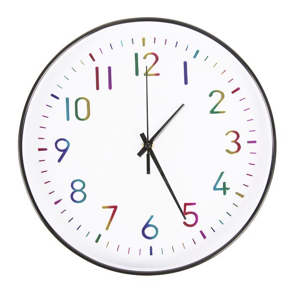 Imagen de Reloj de pared, 29cm de diámetro, varios colores, en caja