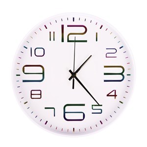 Imagen de Reloj de pared, 30cm de diámetro, varios colores, en caja