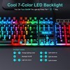 Imagen de Teclado y mouse óptico gamer con cable, retroiluminado, varios colores, AN-300 IMICE, en caja