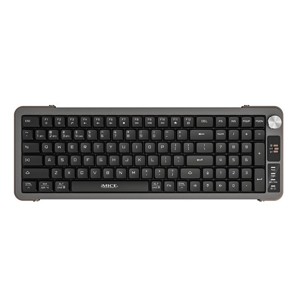 Imagen de Teclado inalámbrico recargable, negro, AN-800 IMICE, en caja