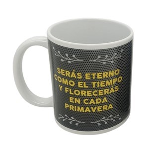 Imagen de Taza de loza 300ml, fútbol dos colores