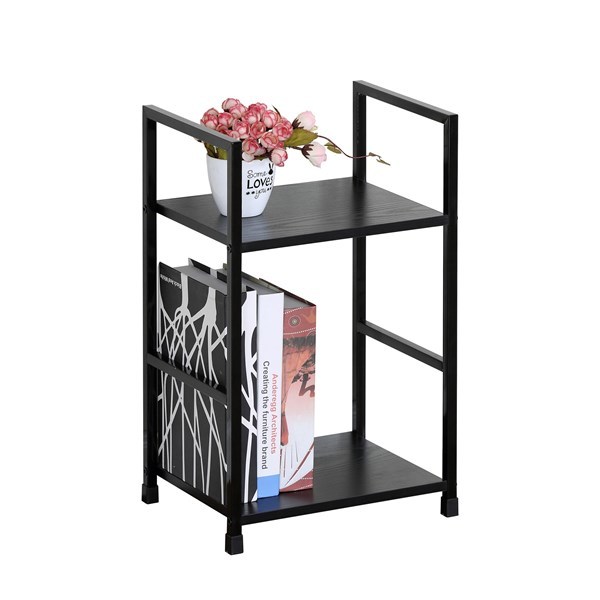 Imagen de Mesa auxiliar o de luz de hierro y MDF 2 estantes, en caja, Berlina Home