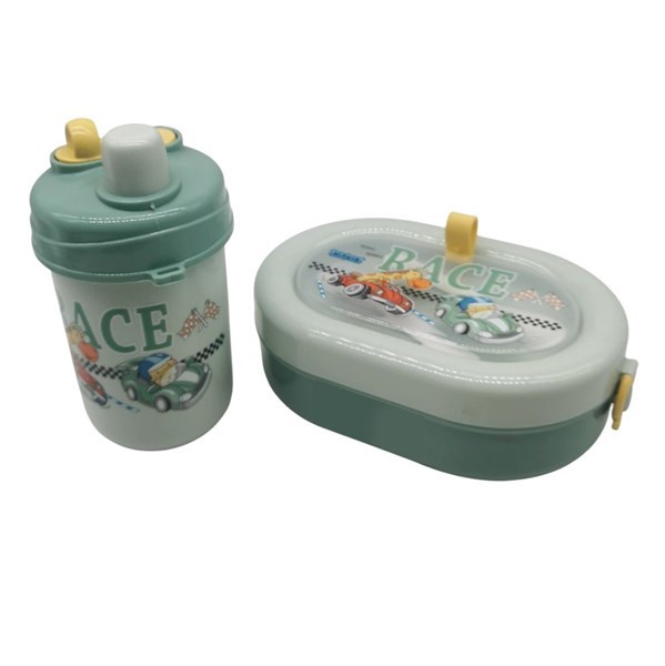 Imagen de Vianda contenedor infantil de plástico con botella 600ml, varios colores