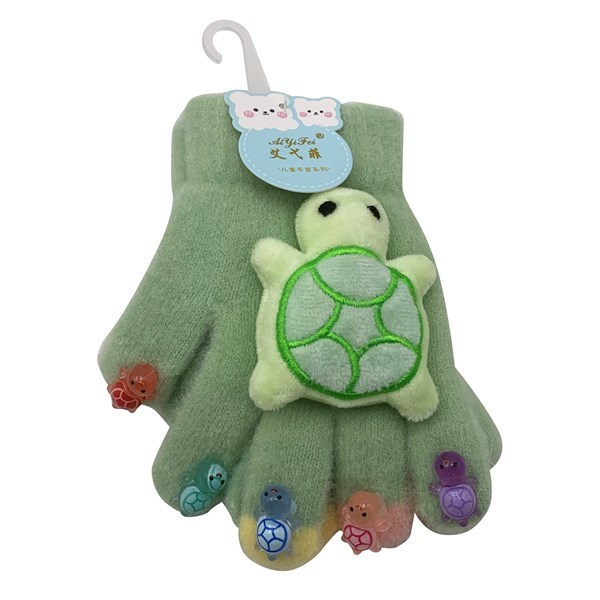 Imagen de Guantes infantiles, con apliques de tortugas,  varios colores