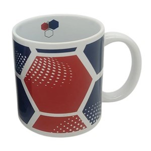 Imagen de Taza de loza 300ml, fútbol tres colores