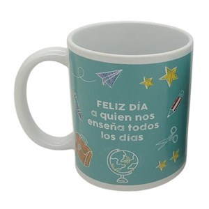Imagen de Taza de loza 300ml, Feliz día Maestro