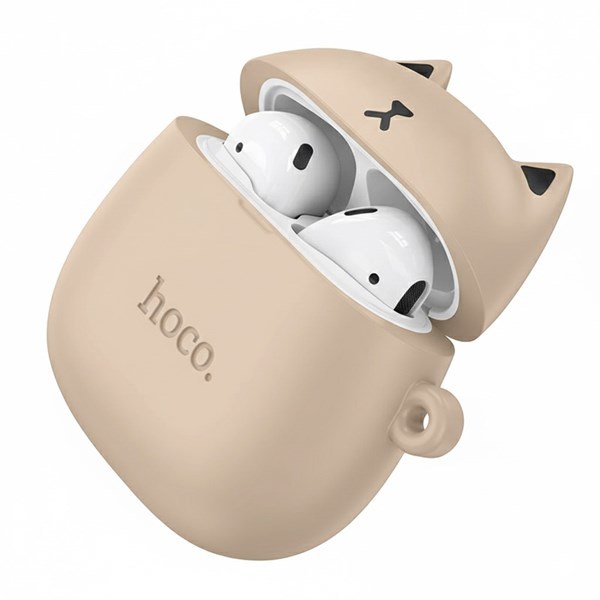 Imagen de Auriculares inalámbrico Bluetooth V5.3, con cargador, color beige, HOCO, en caja