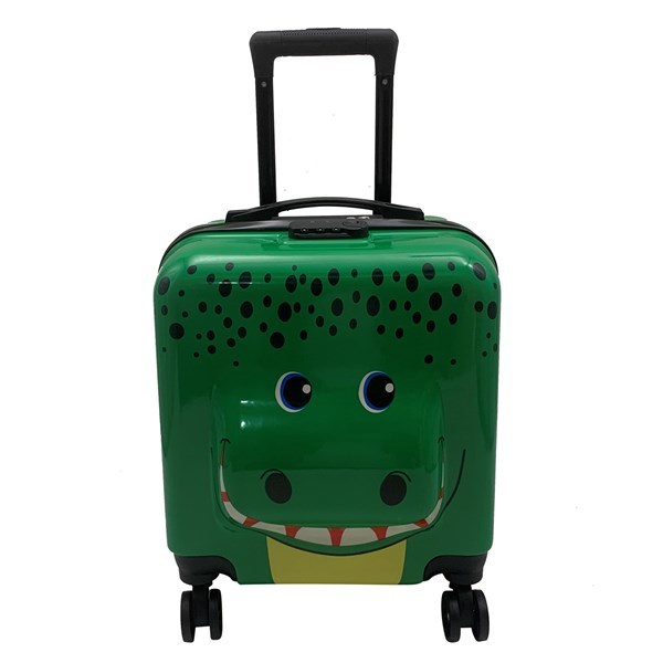 Imagen de Valija rígida infantil, 18" ruedas omnidireccionales, manija telescópica, tranca numérica, correa para ajustar ropa, varios diseños