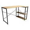 Imagen de Escritorio de hierro y MDF con 2 estantes inferiores, en caja Berlina Home
