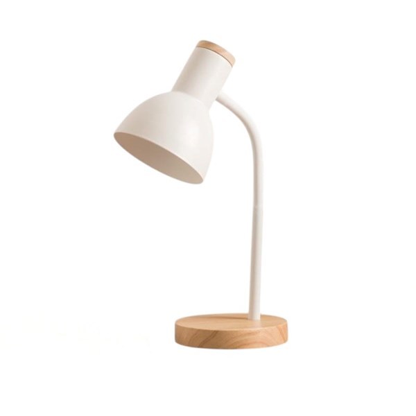 Imagen de Lámpara flexible con base de madera, en caja, BLANCO