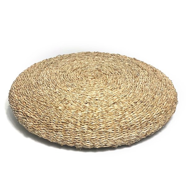 Imagen de Puff tatami de fibras naturales, junco de agua