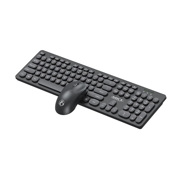 Imagen de Teclado y mouse óptico inalámbricos, negro, AN-500 IMICE, en caja