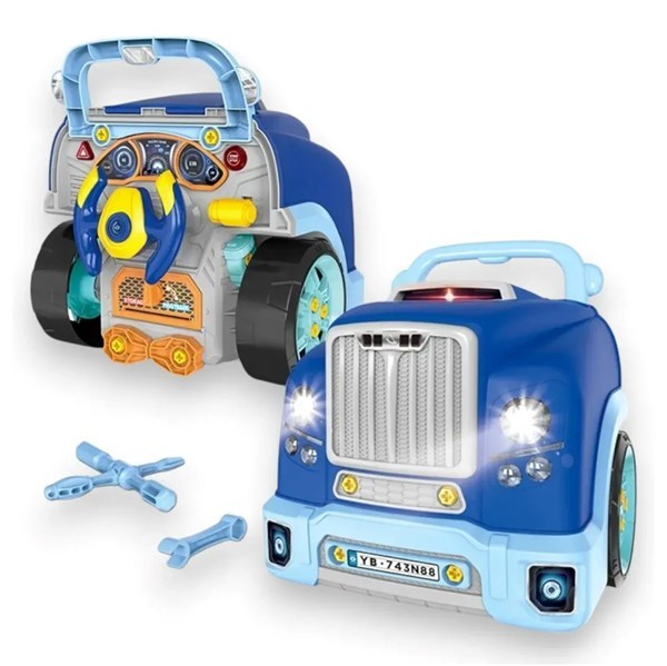 Imagen de Motor con herramientas para desarmar, con volante, luz y sonido, 59 piezas