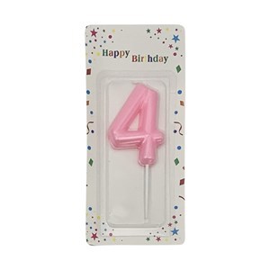 Imagen de Velita color Nº4, varios colores pastel, CAJAx12