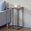 Imagen de Mesa auxiliar o de luz de hierro y MDF 1 estante, en caja, Berlina Home