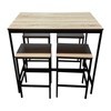 Imagen de Mesa con 4 butacas de hierro y madera, en caja Berlina Home