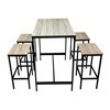 Imagen de Mesa con 4 butacas de hierro y madera, en caja Berlina Home