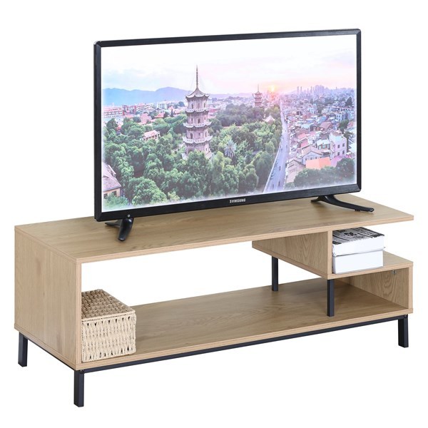 Imagen de Mueble rack de hierro y madera con estantes, en caja Berlina Home