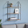 Imagen de Mueble estantería de hierro y MDF, 3 estantes, para colgar, en caja, Berlina Home