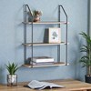 Imagen de Mueble estantería de hierro y MDF, 3 estantes, para colgar, en caja, Berlina Home