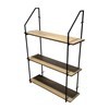Imagen de Mueble estantería de hierro y MDF, 3 estantes, para colgar, en caja, Berlina Home
