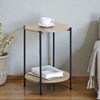 Imagen de Mesa auxiliar o de luz de hierro y MDF 2 estantes, en caja, Berlina Home