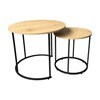 Imagen de Mesa auxiliar de hierro y MDF x2, mesas nido, en caja, Berlina home