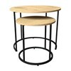 Imagen de Mesa auxiliar de hierro y MDF x2, mesas nido, en caja, Berlina home