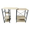 Imagen de Mueble organizador de hierro y MDF, extensible, 5 estantes 1 canasto, en caja, Berlina Home